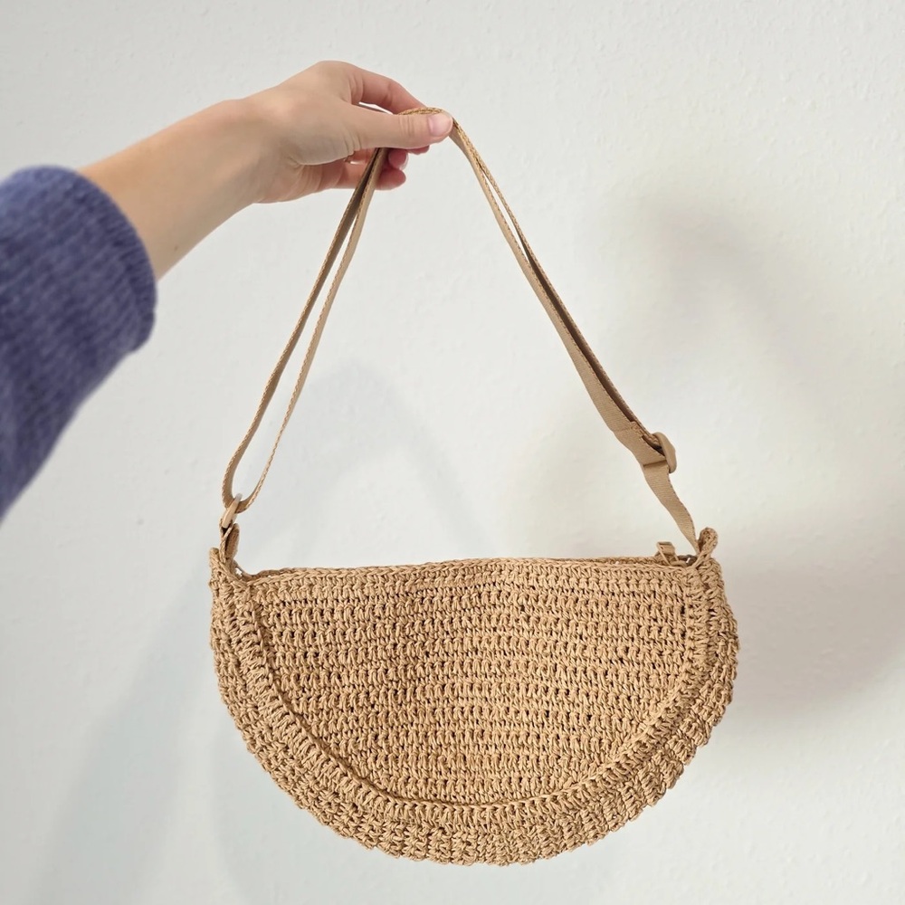 Uniqlo Tan Woven Crossbody Bag